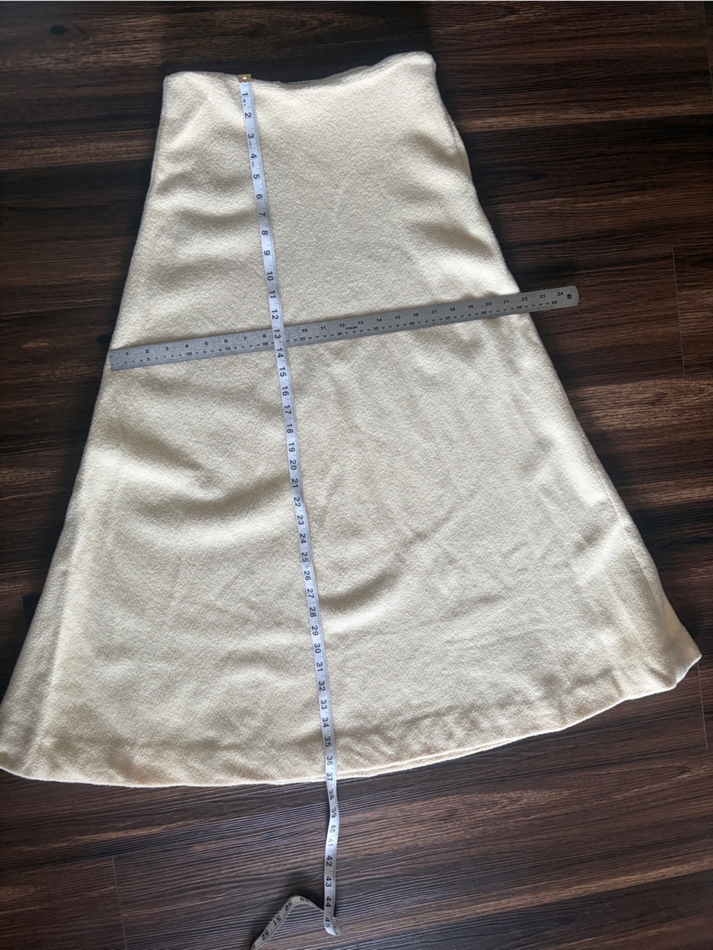 Vintage Cream A-Line Midi Skirt - Picture 10 of 11